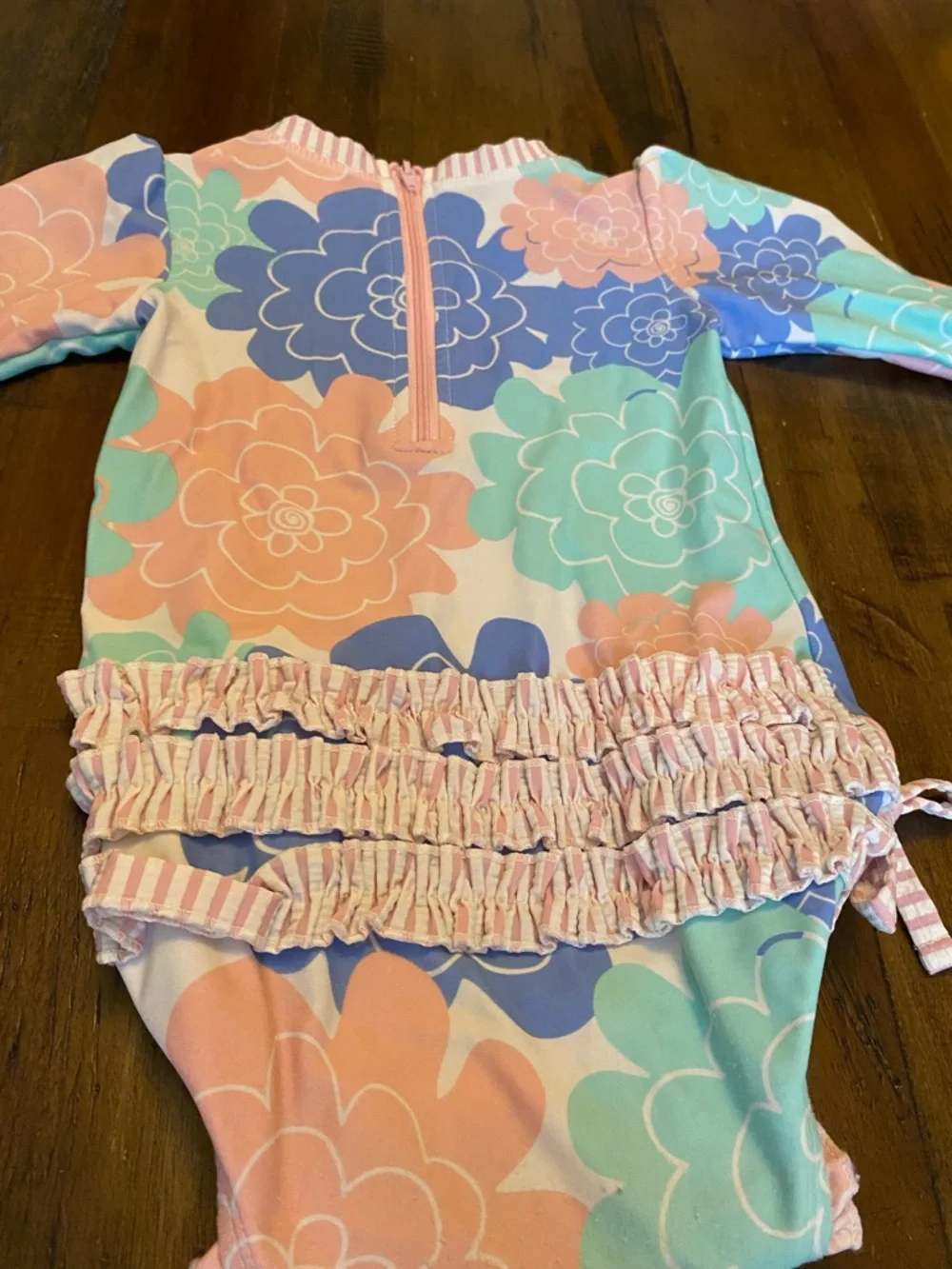 Ruffle Butts Pastel Floral One-Piece Swimsuit in Blue, Pink, Mint